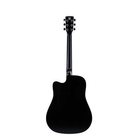 Saga Sf C Black Dreadnought Cutaway Acoustic Guitar