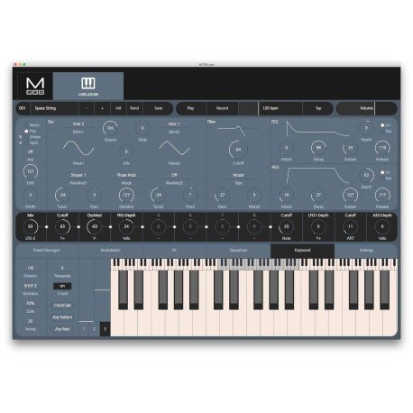 Modal Argon8 Voice Polyphonic Wavetable Synthesiser