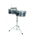 Toca Elite Timbale Set 14"+15" with Stand -Steel T-315