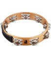 Toca Acacia Wood Double Row Tambourine Nickel T1010-A