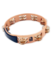 Toca Acacia Wood Double Row Tambourine Brass T1010-AB