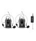 Digimore D-351 UHF Dual Wireless Microphone Set with Headset, Transmitter & Receiver – For Karaoke, Conference, Stage