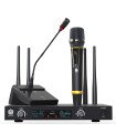 Digimore D-620 UHF Gooseneck & Handheld Mic System – 60 Channels, 300ft Range, For Meetings & Streaming