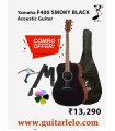 Yamaha Acoustic Guitar F400 Traditional Western Body Smoky Black