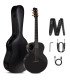 Enya X4 PRO MINI EQ 36-Inch TransAcoustic Guitar with Hard case - Black Glossy