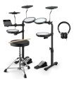 Donner DED-70 Electric Drum Set for beginners with drum throne, sticks, and headphones