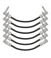 Donner EC1125 6-Pack 6" Right Angle Guitar Patch Cables for Pedals