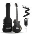 Donner DLP-124B 39-Inch Electric Guitar Beginner Kit with Bag, Cable, Strap