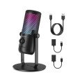 Donner NeoTrack LX USB Gaming Microphone with LED, Shock Mount, & Gain Control for PC/Mac/Phone