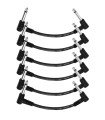 Donner EC1048 6-Inch Guitar Patch Cable (6-Pack) for Guitar Effects Pedals - Black