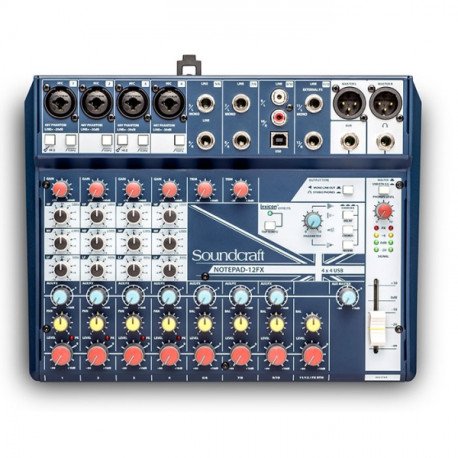 Soundcraft Notepad-12FX Small-Format Analog Mixing Console With USB I/O And Lexicon Effects