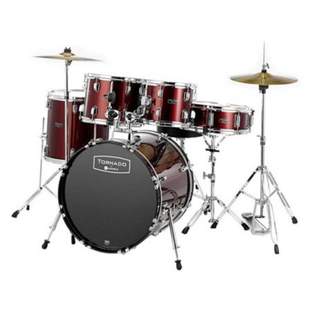 Mapex Tornado 5 Piece Drum Set Wine Red