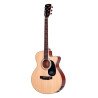 SAGA SA700CE 41 Inches Mahogany Wood Concert Electro Acoustic Cutaway Guitar With Fishman Pickup (Natural)