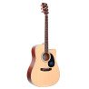 Saga SF700C Dreadnought Cutaway Acoustic Guitar 41 Inches  (Natural)