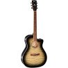 CORT GA-QF TBB GRAND AUDITORIUM SEMI ACOUSTIC GUITAR  - TRANS BLACK BURST