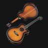 Washburn EA15ATB-A-U Cutaway Electro-Acoustic Guitar - Tobacco Burst