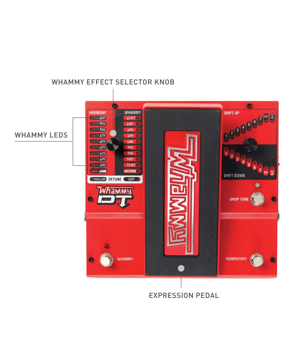 Digitech Whammy DT pitch shifting with drop Pedal WHAMMYDTV-01