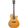 D'Angelico Acoustic Guitar Premier Series Gramercy with Cutaway Electronics - Vintage Natural DAPG200VNATAPS