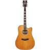 D'Angelico Acoustic Guitar Premier Series Bowery with Cutaway Electronics - Vintage Natural DAPD500VNATAPS