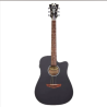 D'Angelico Acoustic Guitar Premier Bowery CS with Cutaway Electronics - Matte Black DAPCSD500MBLKCPEX