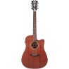 D'Angelico Acoustic Guitar Premier Series Bowery LS with Cutaway Electronics - Natural Mahogany Satin DAPLSD500MAHCP