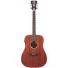 D'Angelico Acoustic Guitar Premier Series Lexington LS with Electronics - Natural Mahogany Satin DAPLSD300MAHCP