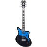 D'Angelico Electric Guitar Premier Bedford - Black w/ Blue Pickguard DAPBEDSBKBCTR