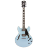 D'Angelico Electric Guitar Semi Hollow Premier DC Boardwalk Ice Blue Metallic DAPDCIBMCSCB9EX