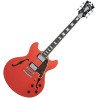 D'Angelico Electric Guitar Semi Hollow Premier DC Stopbar - Fiesta Red	DAPDCFRCSCB