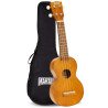 Mahalo Kahiko Batik Series Soprano Ukulele Trans. Brown With Bag - MK1BATBR