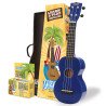 Mahalo Rainbow Series Soprano Ukulele Blue with Essential Pack - MR1BUK