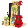 Mahalo Rainbow Series Soprano Ukulele Red with Essential Pack - MR1RDK