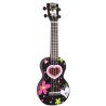 Mahalo Art Series Soprano Ukulele Heart Black With Bag - MA1HEBK