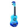 Mahalo Designer Series Soprano Ukulele Hibiscus Blue Burst With Bag - MD1HBBUB