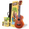 Mahalo Java Batik Concert Ukulele Trans. Brown With Bag - MJ2BATBR